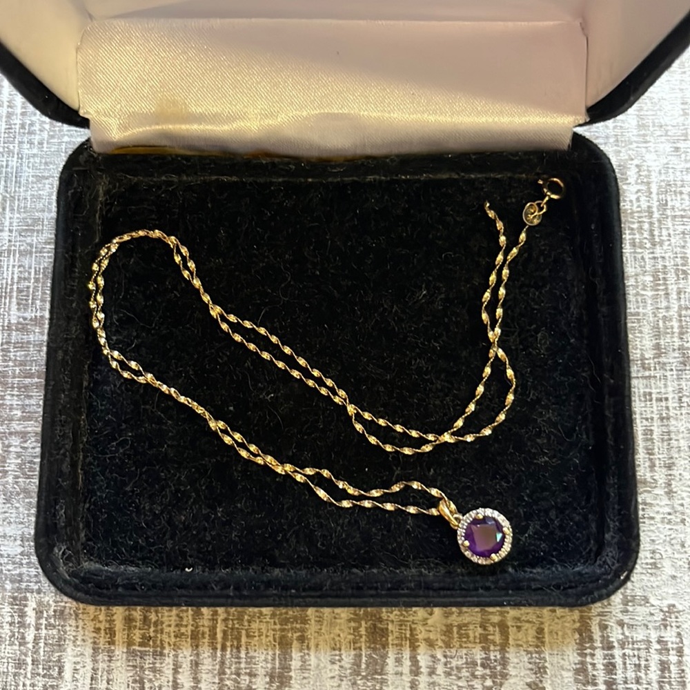 Amethyst pendant necklace